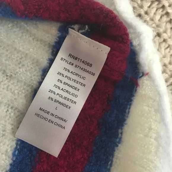 NWT Ten Sixty Sherman Cozy Stripe Cowl Neck Sweater S - Picture 7 of 7
